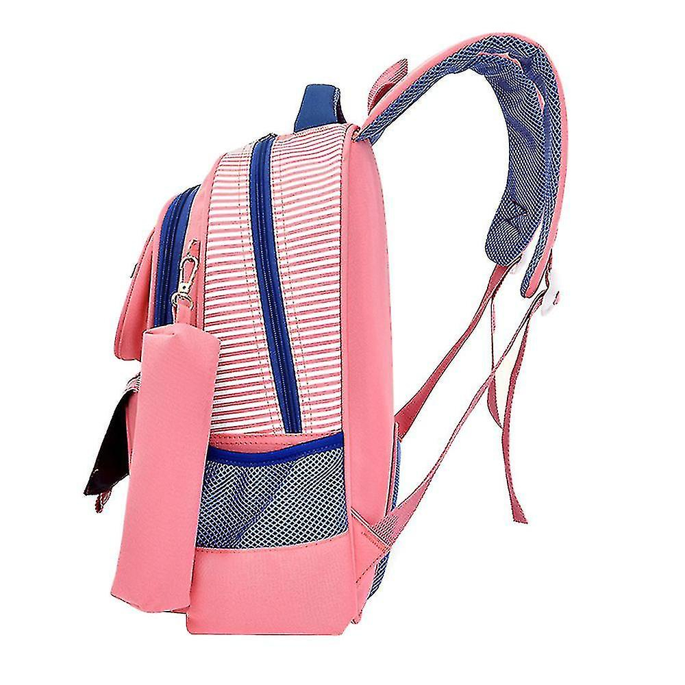 Foto 3 pulgar | Mochila Huoguo Waterproof Stripe Para Niños Rosa - Venta Internacional.