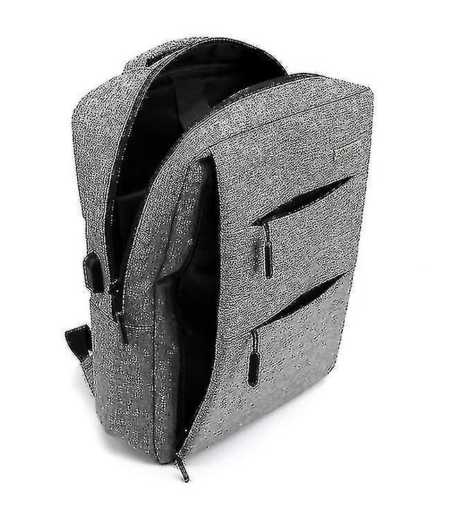 Foto 3 pulgar | Mochila Huoguo Business Con Carga Usb, Bolsa De Viaje Gris - Venta Internacional.