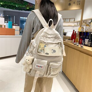 Foto 1 | Mochila Sanlin Beans Con Dibujos Animados Para Estudiantes Adolescentes A Prueba De Agua - Venta Internacional.