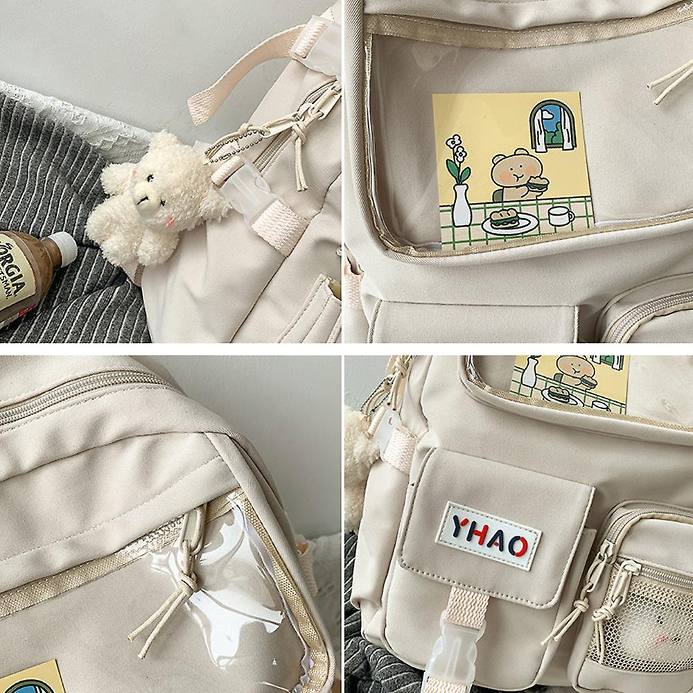 Foto 4 | Mochila Sanlin Beans Con Dibujos Animados Para Estudiantes Adolescentes A Prueba De Agua - Venta Internacional.