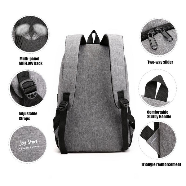 Foto 3 pulgar | Mochila Sanlin Beans Para Portátil De Viaje Antirrobo 15.6'' Gris - Venta Internacional.