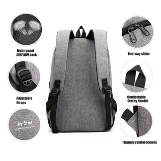 Foto 2 | Mochila Sanlin Beans Para Portátil De Viaje Antirrobo 15.6'' Gris - Venta Internacional.