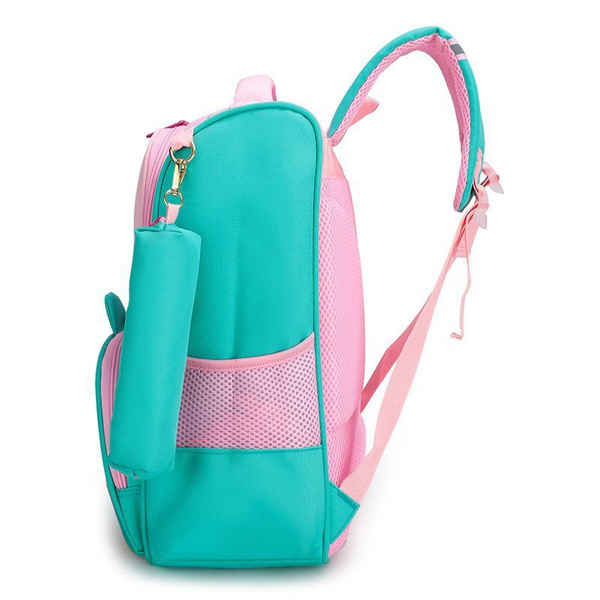 Foto 2 pulgar | Mochila Sanlin Beans Con Bonito Gato De Dibujos Animados Para Niños De Nailon Verde - Venta Internacional.