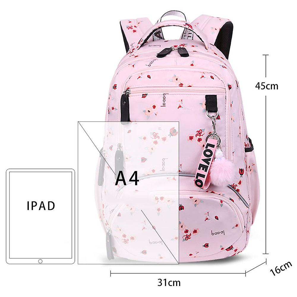 Foto 5 pulgar | Mochila Sanlin Beans Impermeable Para Niñas En Edad Escolar Rosa - Venta Internacional.