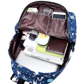Foto 2 | Mochila Huoguo Para Escuela Primaria Con Dibujos Animados De Unicornios, Juego De 3 Piezas - Venta Internacional.