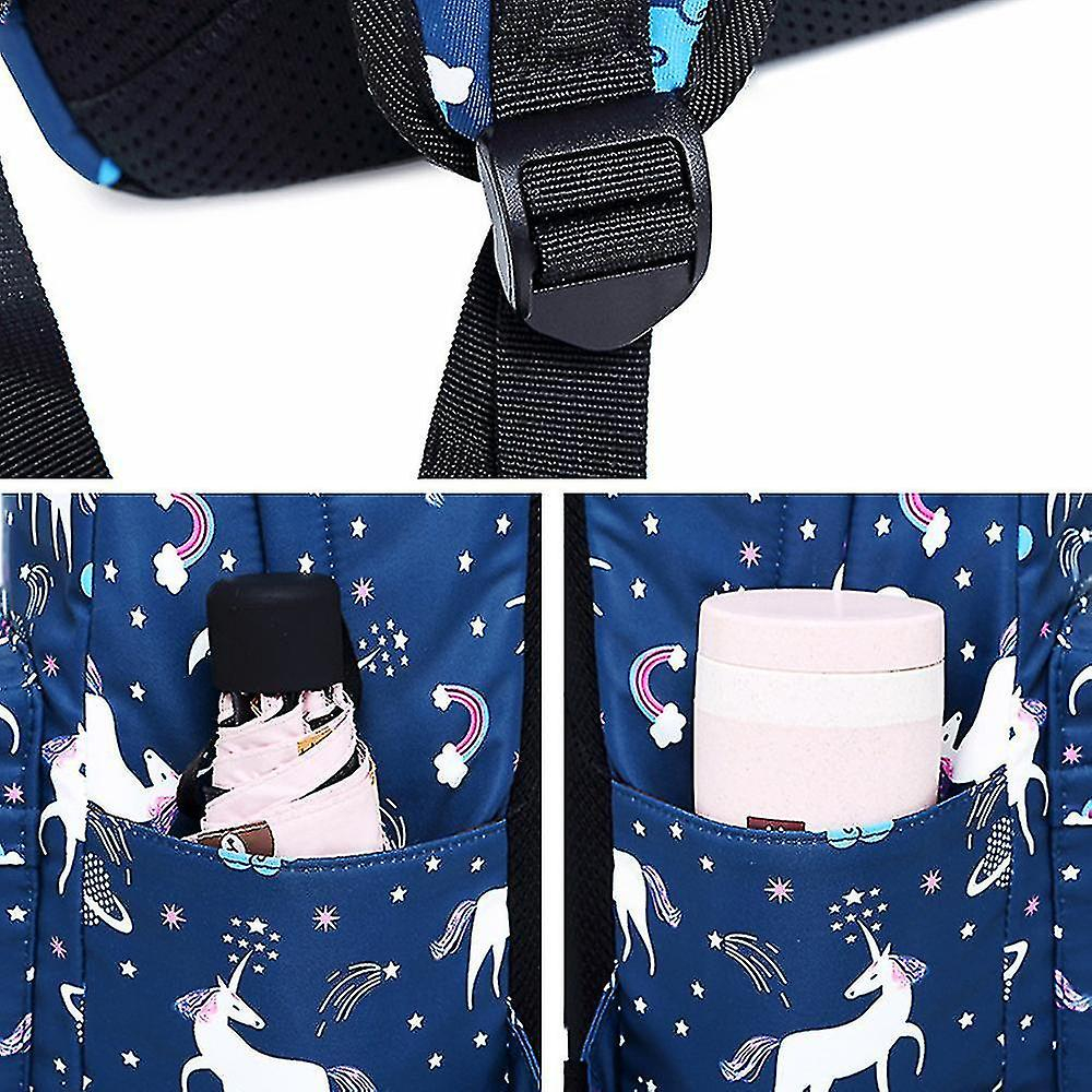 Foto 5 pulgar | Mochila Huoguo Para Escuela Primaria Con Dibujos Animados De Unicornios, Juego De 3 Piezas - Venta Internacional.