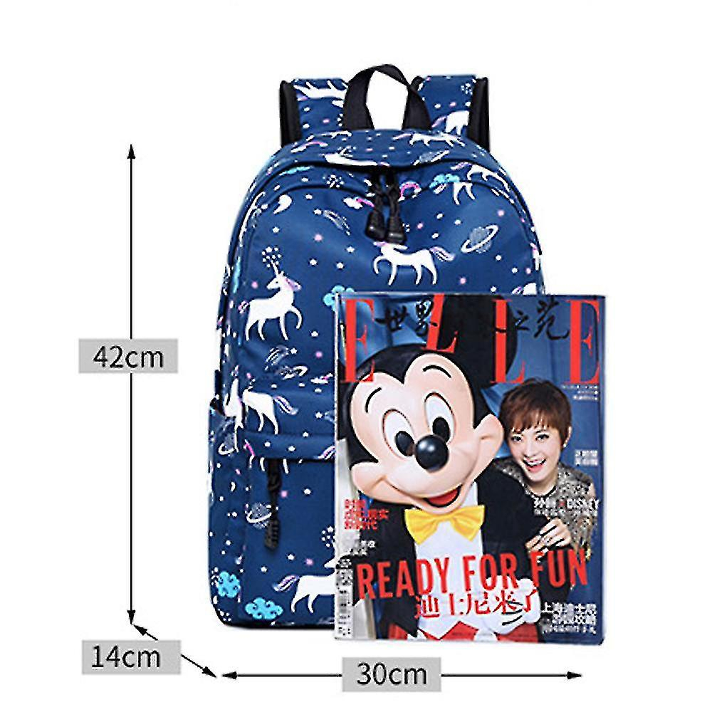 Foto 6 pulgar | Mochila Huoguo Para Escuela Primaria Con Dibujos Animados De Unicornios, Juego De 3 Piezas - Venta Internacional.