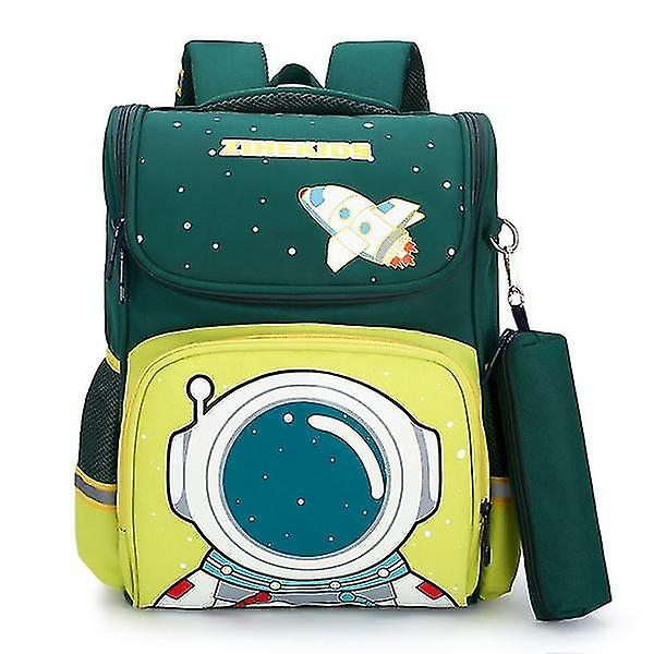 Foto 2 pulgar | Mochila Escolar Huoguo Ortopédica Para Niños Con Dibujos Animados, Color Gris - Venta Internacional.