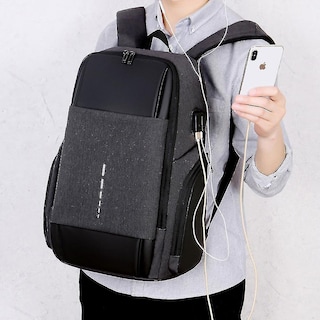 Foto 4 | Mochila Huoguo Impermeable De Gran Capacidad Para Hombre Negra - Venta Internacional.