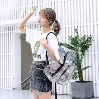 Foto 2 | Mochila De Pvc De Gran Capacidad Transparente Impermeable Huoguo - Venta Internacional.