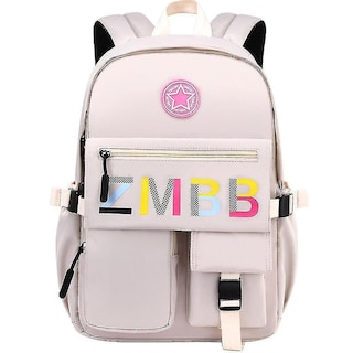 Foto 1 | Mochila Huoguo De Nailon Blanco Cremoso Impermeable Para Niñas De 6 A 12 Años - Venta Internacional.