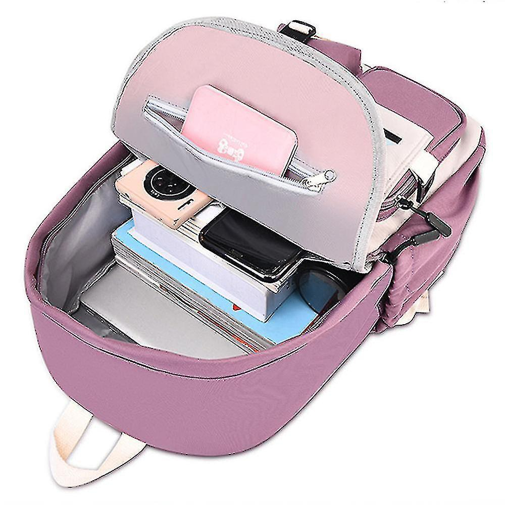 Foto 4 pulgar | Mochila Huoguo De Nailon Blanco Cremoso Impermeable Para Niñas De 6 A 12 Años - Venta Internacional.