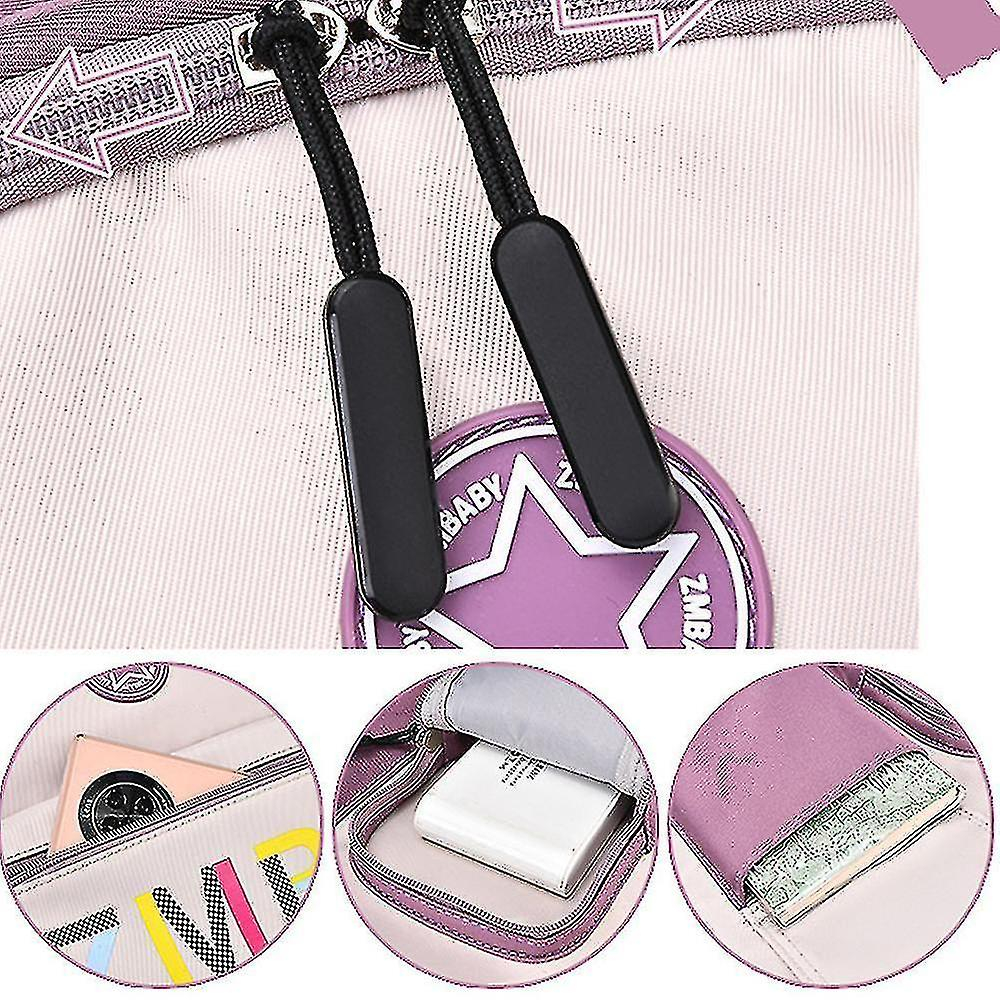Foto 6 pulgar | Mochila Huoguo De Nailon Blanco Cremoso Impermeable Para Niñas De 6 A 12 Años - Venta Internacional.