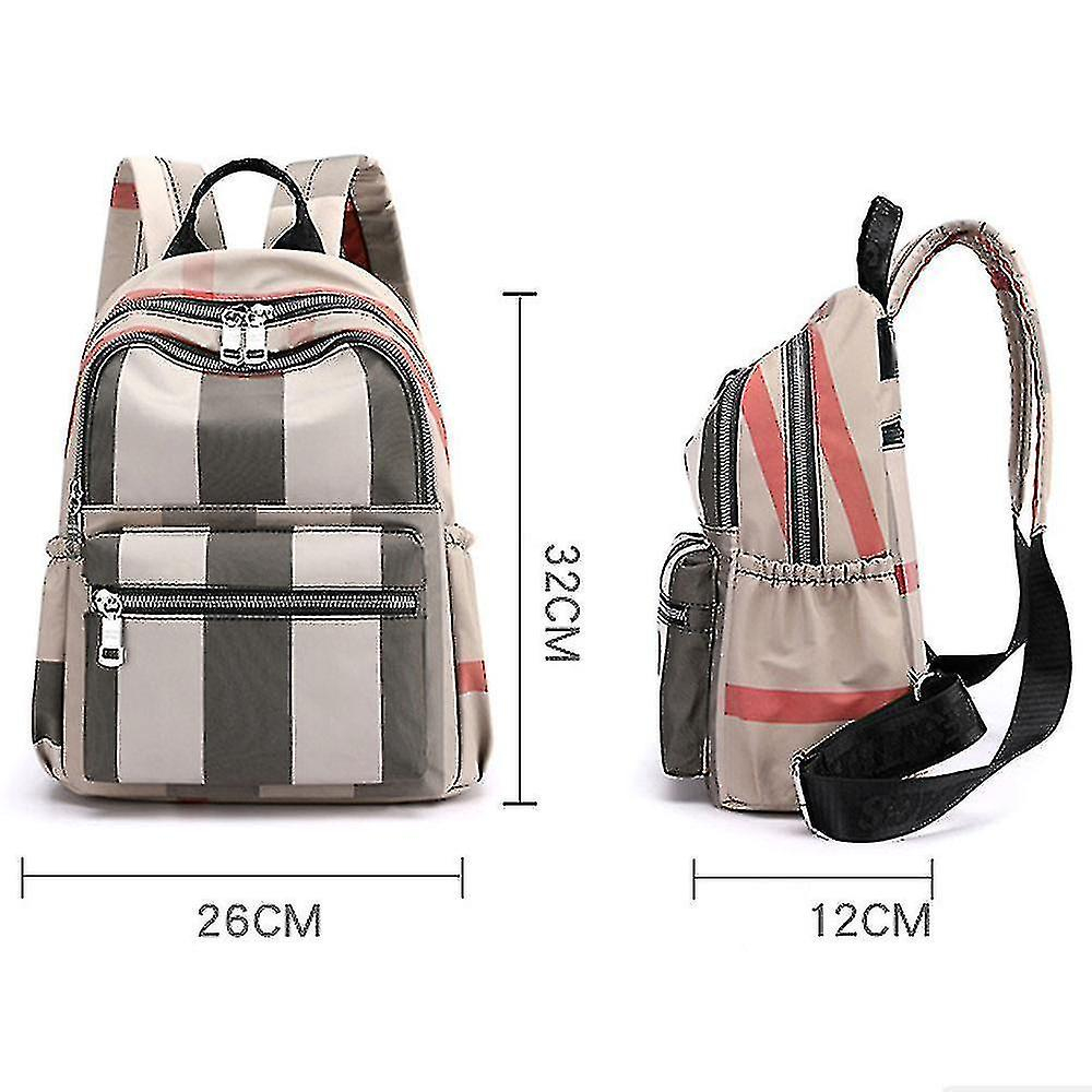 Foto 6 pulgar | Mochila Escolar Huoguo De Nailon A Cuadros Para Mujer, 32 X 12 X 26 Cm - Venta Internacional.