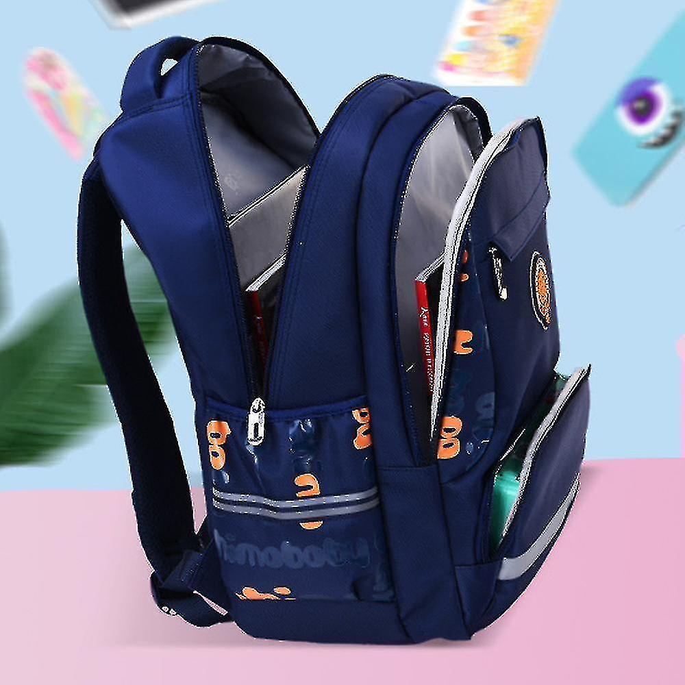 Foto 4 pulgar | Mochila Huoguo Royal Blue Oxford De Tela Impermeable Para Niños - Venta Internacional.