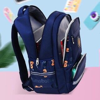 Foto 3 | Mochila Huoguo Royal Blue Oxford De Tela Impermeable Para Niños - Venta Internacional.