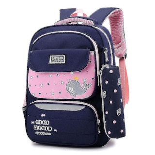 Foto 1 | Mochila Escolar Huoguo Para Niña Con Delfín Pequeño, 28 X 13 X 40 Cm - Venta Internacional.