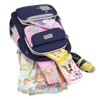 Foto 3 | Mochila Escolar Huoguo Para Niña Con Delfín Pequeño, 28 X 13 X 40 Cm - Venta Internacional.