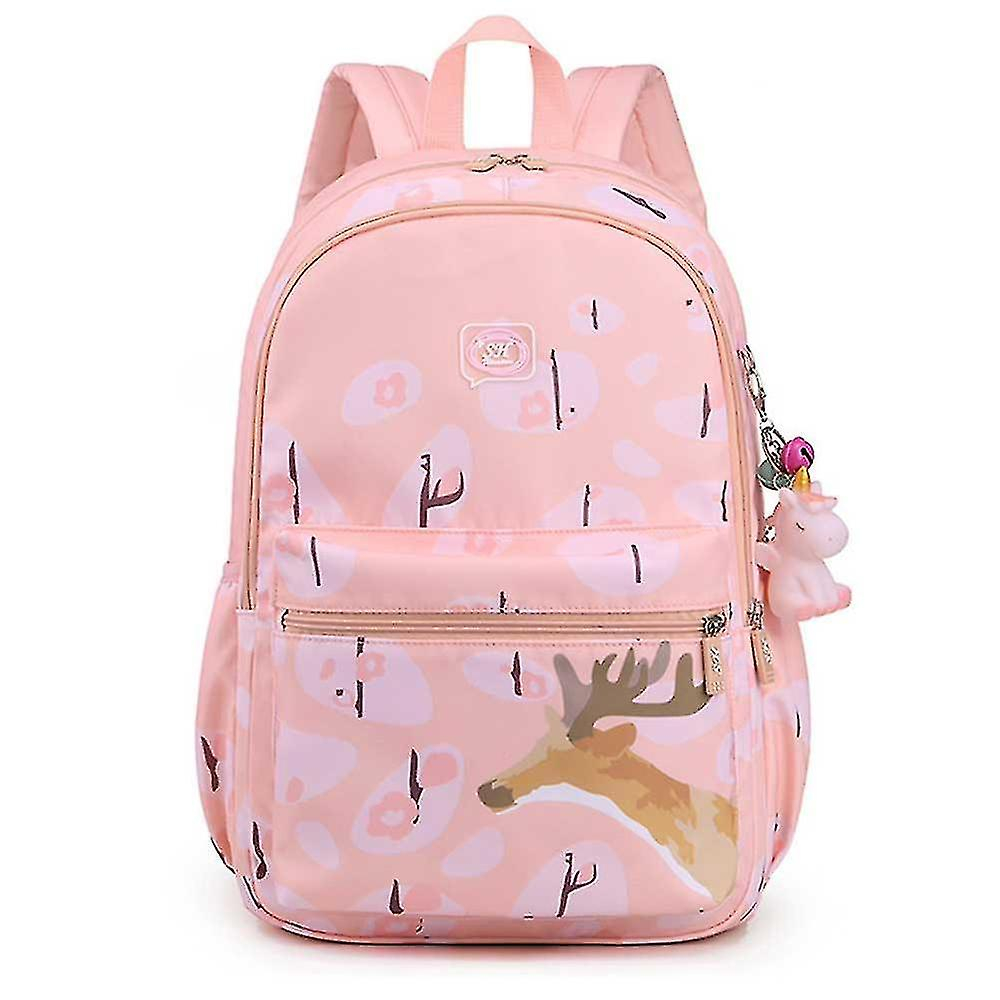 Foto 2 pulgar | Mochila Huoguo School De Nailon Impermeable Para Estudiantes Rosa - Venta Internacional.