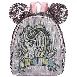 Foto 1 | Mochila Huoguo Con Diseño De Unicornio Con Lentejuelas Para Escuela Primaria, Color Rosa - Venta Internacional.