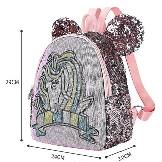 Foto 5 | Mochila Huoguo Con Diseño De Unicornio Con Lentejuelas Para Escuela Primaria, Color Rosa - Venta Internacional.