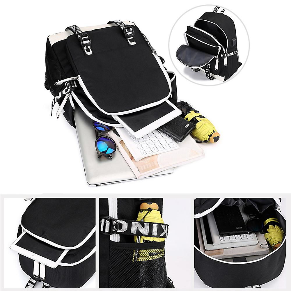 Foto 1 | Mochila Escolar Fortnite Luminous Nylon Impermeable 45 Cm Negra - Venta Internacional.