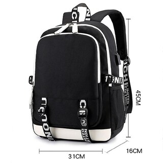 Foto 4 | Mochila Escolar Fortnite Luminous Nylon Impermeable 45 Cm Negra - Venta Internacional.