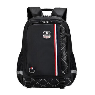 Foto 2 | Mochila Escolar Impermeable Para Niños Huoguo Negra - Venta Internacional.