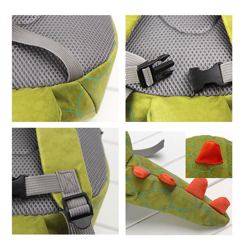 Foto 6 pulgar | Mochila Dinosaur Para Niños, Tela Vaquera De Poliéster Verde, 20l - Venta Internacional.