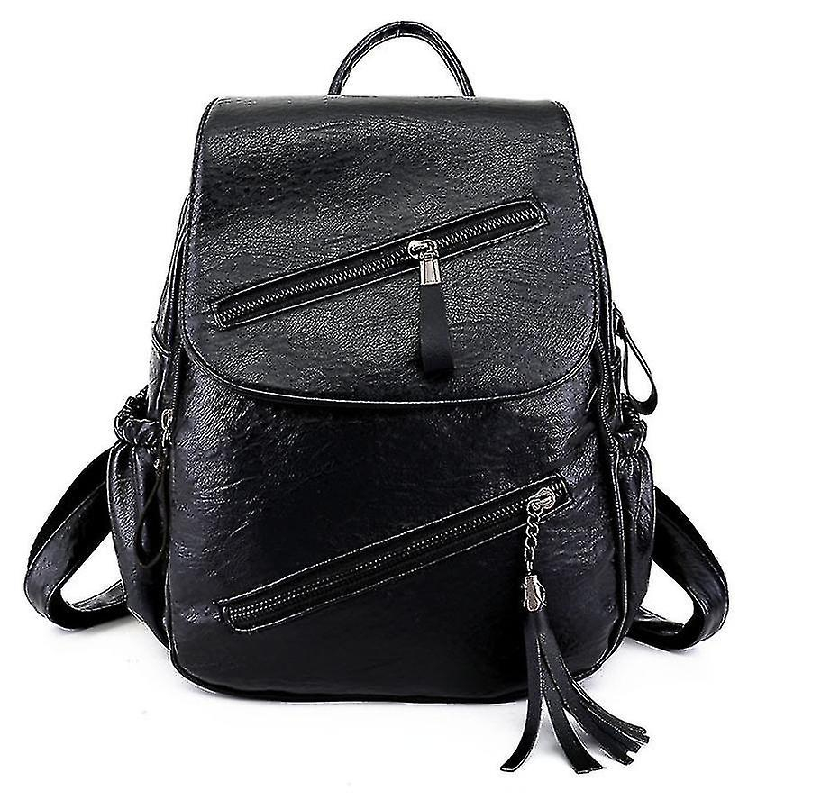 Foto 2 | Mochila Huoguo College Shoulder Harbor Negra 25x14x32cm - Venta Internacional.