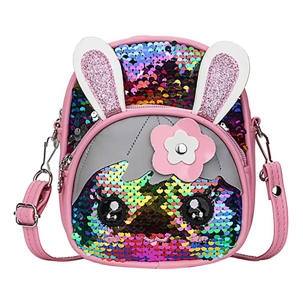 Foto 2 pulgar | Mochila Huoguo, Con Lentejuelas Parpadeantes, A La Moda, Orejas De Conejo, Para Niños - Venta Internacional.