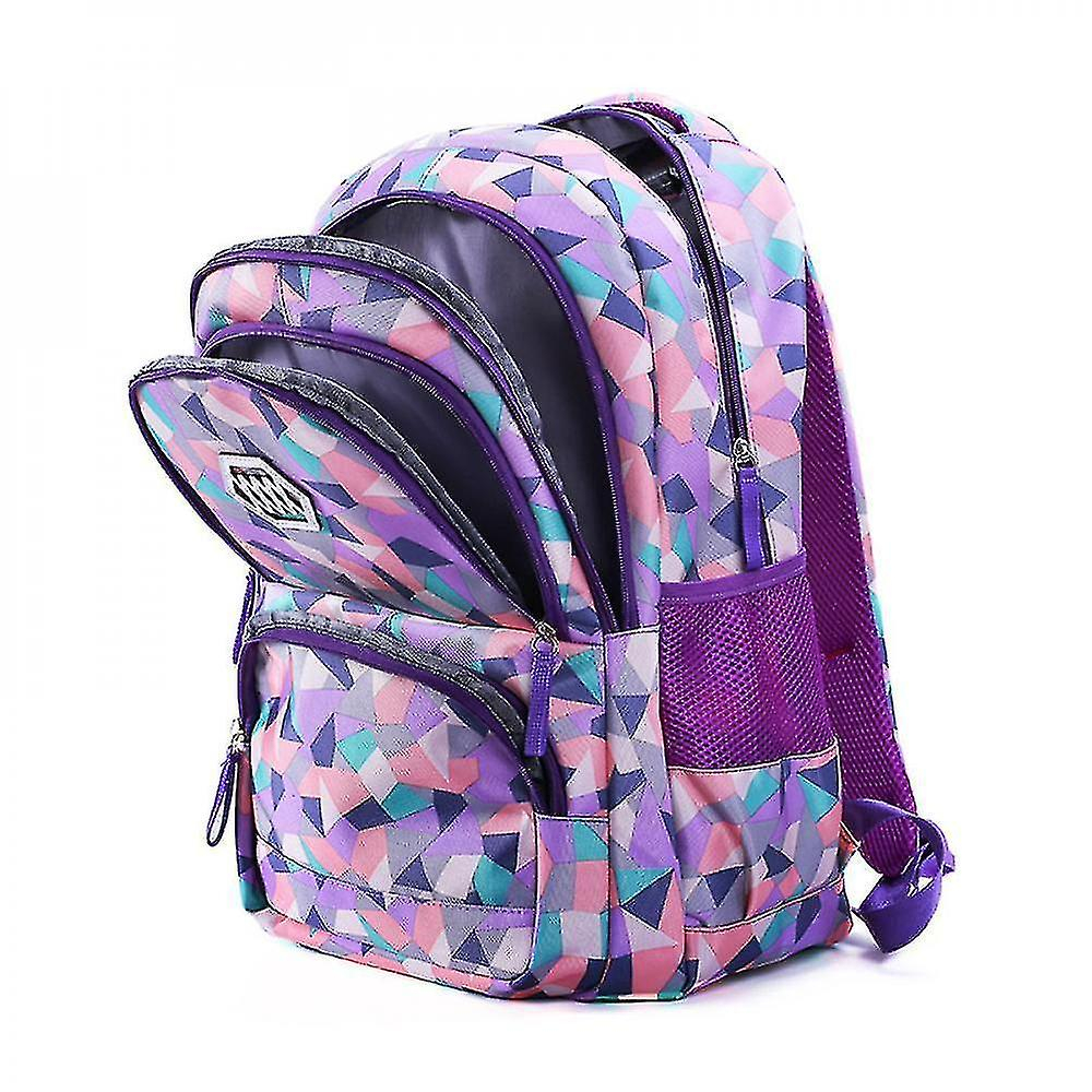 Foto 2 | Mochila Huoguo Púrpura De Tela Oxford Impermeable Para Niños/niñas - Venta Internacional.
