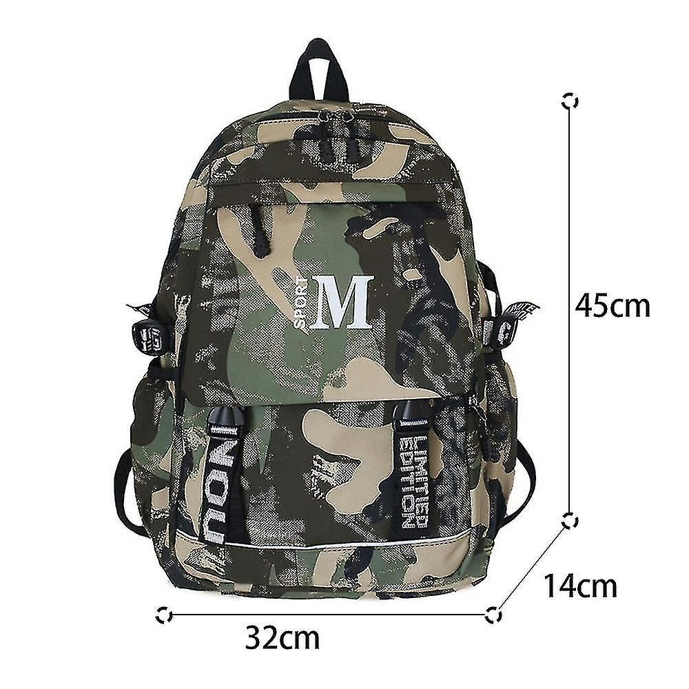 Foto 3 pulgar | Mochila Huoguo Youth School, Tela Oxford Verde, 32 X 14 X 45 Cm - Venta Internacional.