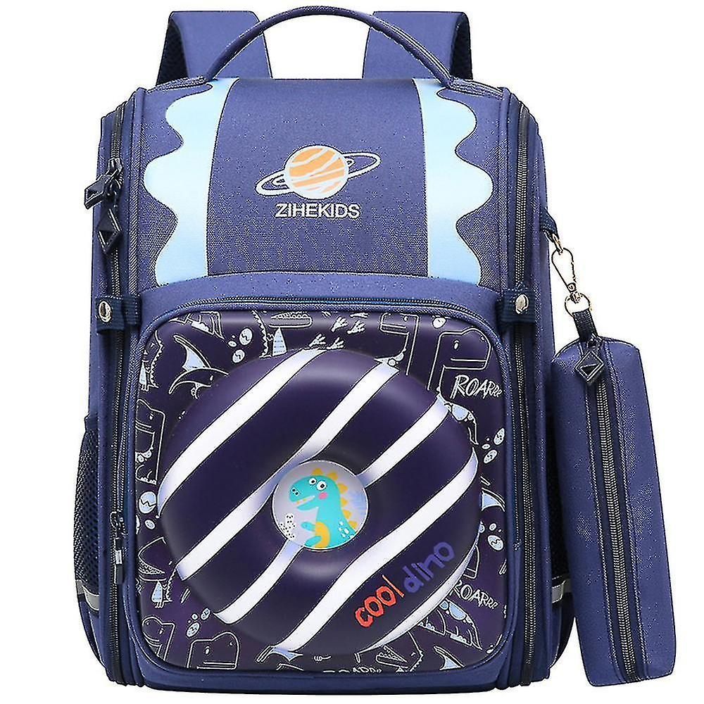 Foto 2 pulgar | Mochila Huoguo, Mochila Escolar Para Alumnos, Diseño De Rosquillas, Dibujos Animados, Azul Marino - Venta Internacional