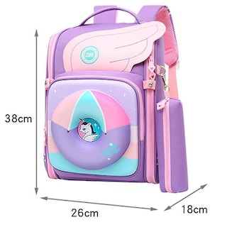Foto 5 | Mochila Huoguo, Mochila Escolar Para Alumnos, Diseño De Rosquillas, Dibujos Animados, Azul Marino - Venta Internacional