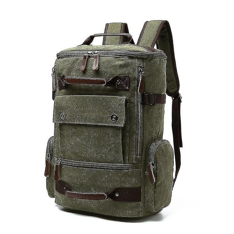Foto 2 pulgar | Mochila Huoguo De Lona Con Hombros, Casual, Verde Militar, 46x30x - Venta Internacional.