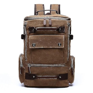 Foto 4 | Mochila Huoguo De Lona Con Hombros, Casual, Verde Militar, 46x30x - Venta Internacional.