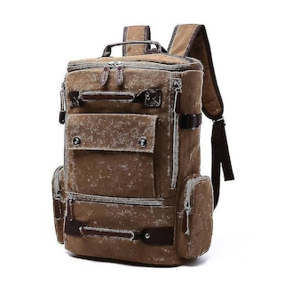 Foto 5 | Mochila Huoguo De Lona Con Hombros, Casual, Verde Militar, 46x30x - Venta Internacional.