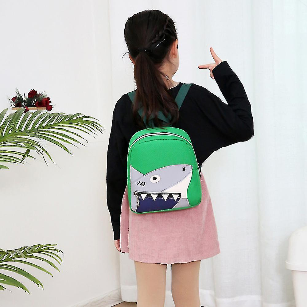Foto 4 pulgar | Mochila Huoguo Cute Shark, Mochila Escolar Para Jardín De Infantes, Verde - Venta Internacional.