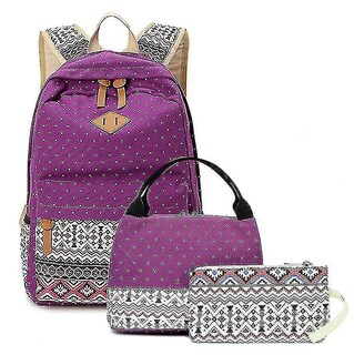 Foto 1 | Set De Mochilas Huoguo Zf1050 De Lona Púrpura Para Niños - Venta Internacional.