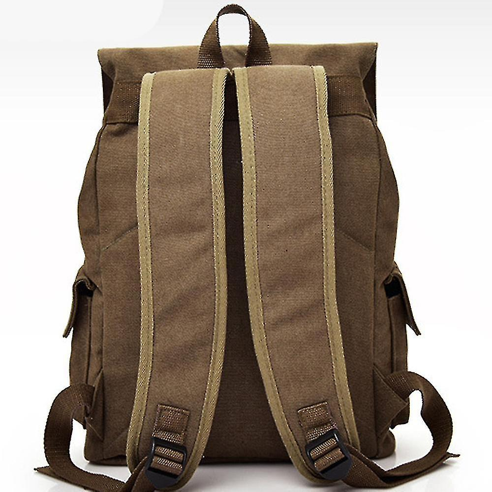 Foto 5 pulgar | Mochila Huoguo, Casual, De Lona, De Viaje, Impermeable, Color Caqui - Venta Internacional.