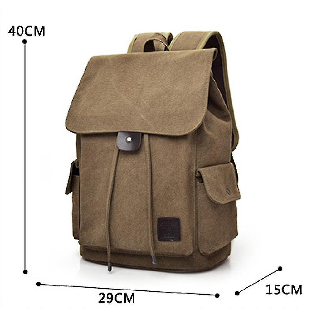 Foto 6 pulgar | Mochila Huoguo, Casual, De Lona, De Viaje, Impermeable, Color Caqui - Venta Internacional.