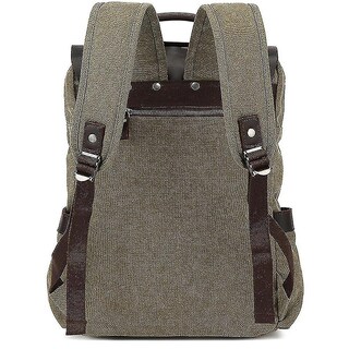 Foto 2 | Mochila Huoguo Leisure Travel De Lona Impermeable Y Piel - Venta Internacional.