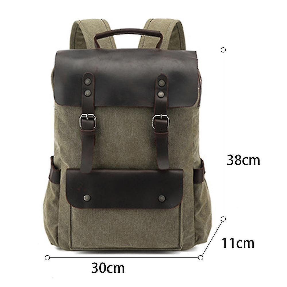 Foto 6 pulgar | Mochila Huoguo Leisure Travel De Lona Impermeable Y Piel - Venta Internacional.