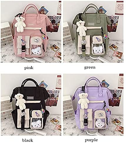 Foto 5 pulgar | Mochila Huoguo Kawaii Con Alfiler Y Accesorios Para La Escuela - Venta Internacional.