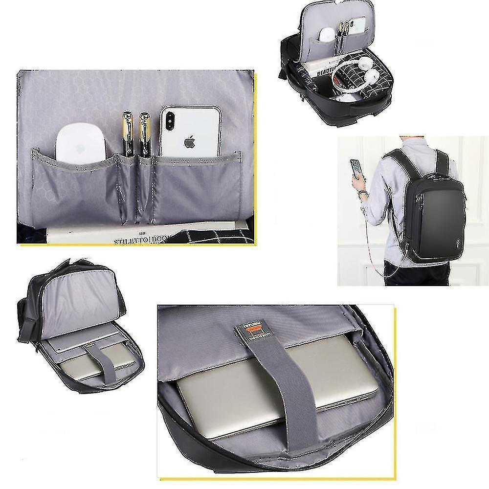 Foto 2 | Mochila Huoguo Casual Para Hombre Con Carga Usb, Viaje, Impermeable - Venta Internacional.