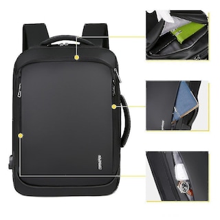 Foto 3 | Mochila Huoguo Casual Para Hombre Con Carga Usb, Viaje, Impermeable - Venta Internacional.