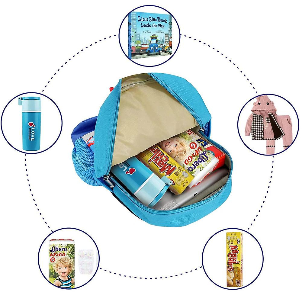 Foto 2 | Mochila Sanlin Beans Dinosaur Preschool Blue Para 2 A 5 Años - Venta Internacional.