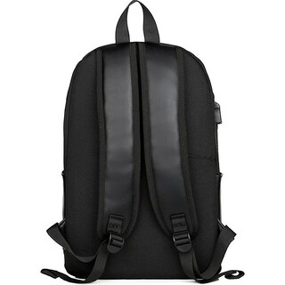 Foto 3 | Mochila Sanlin Beans Traveling To Work De Piel Sintética Negra - Venta Internacional.