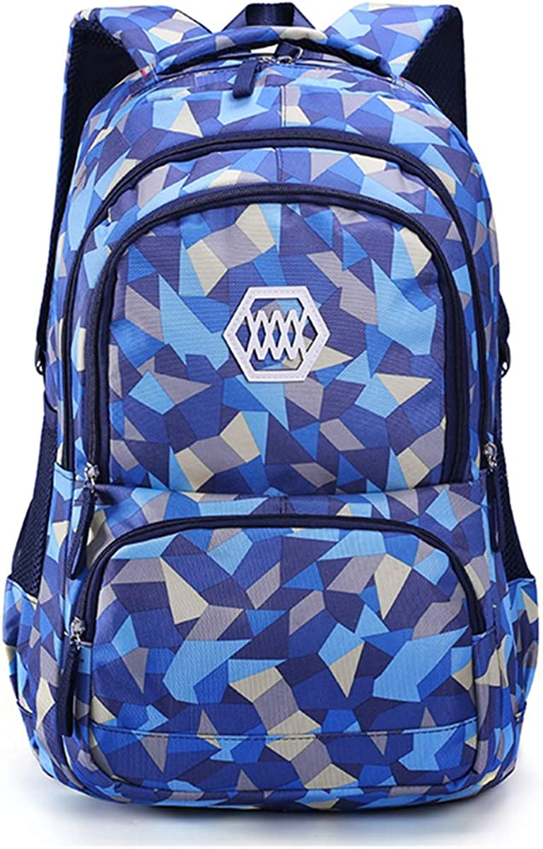 Foto 2 pulgar | Mochila Huoguo Con Estampado Geométrico Para Niñas/niños De Secundaria - Venta Internacional.